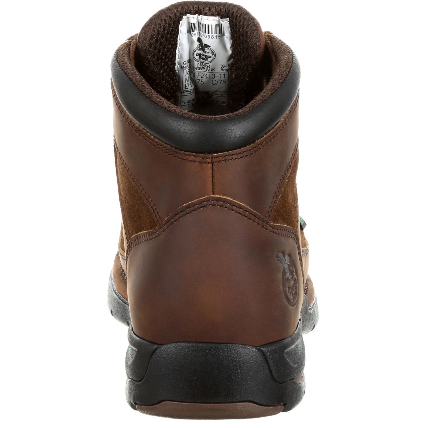 Georgia Boot Waterproof Padded Work Boot, Alternate, color, Brown