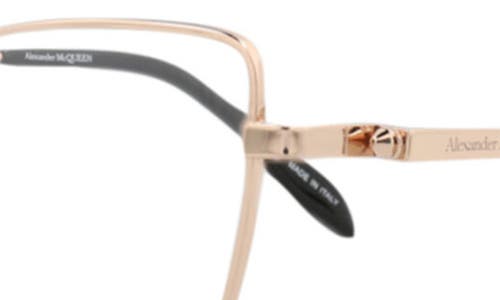 Alexander Mcqueen Mcqueen 55mm Cat Eye Optical Glasses In Gold