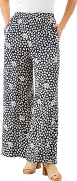 Karen Kane Floral Print Wide Leg Pants