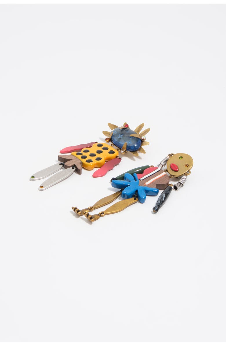 Bimba y Lola Aged Dancer Long Earrings, Alternate, color, Blue