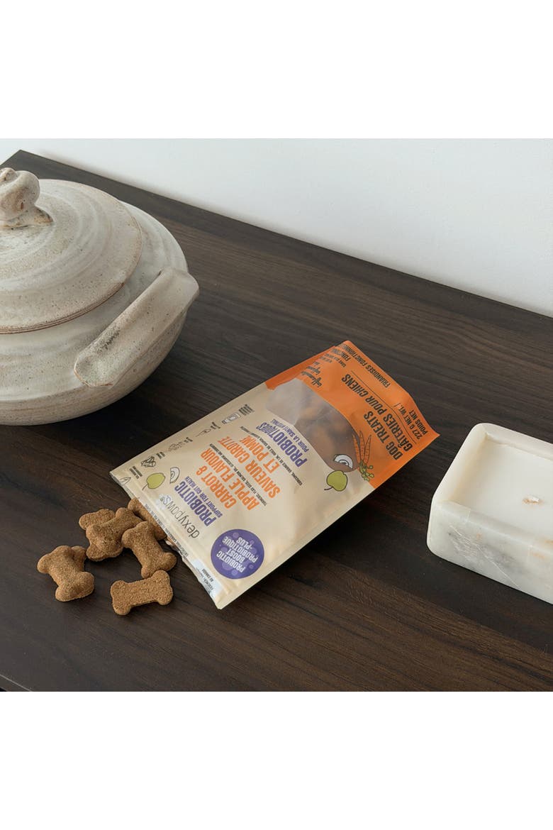Carrot & Apple 8oz Probiotic Dog Treats, Alternate, color, Orange
