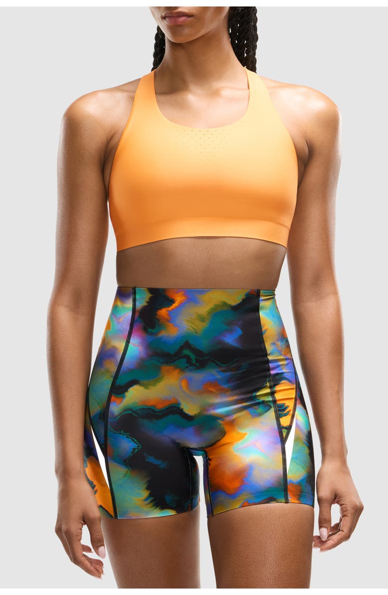 Peloton PaceForm Laser Perforation Bra, Main, color, Orange Pop