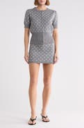 Madden Girl Polka Dot Cardigan & Skirt Sweater Set