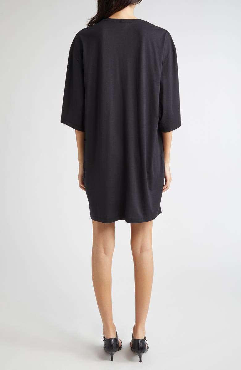 TOTEME Relaxed Jersey T-Shirt Dress, Alternate, color, Black