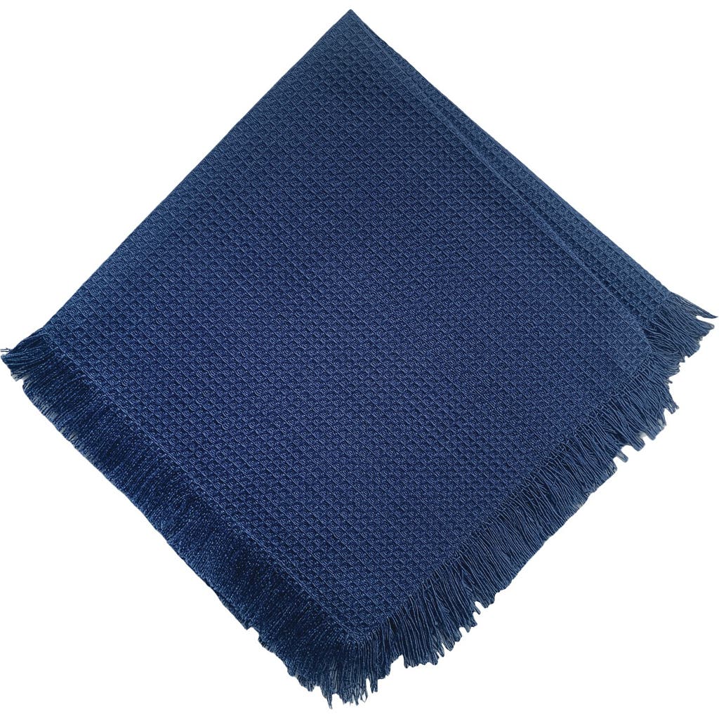 C & F Home C&f Home Waffle Weave Navy 4th Of July Patriotic Cotton Cloth Napkin Set Of 6 In Blue