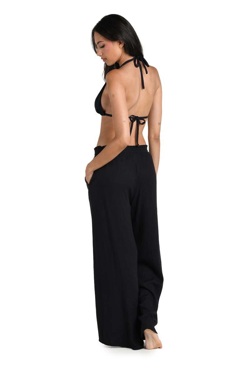 Beach Cover-Up Pants, Alternate, color, BLACK