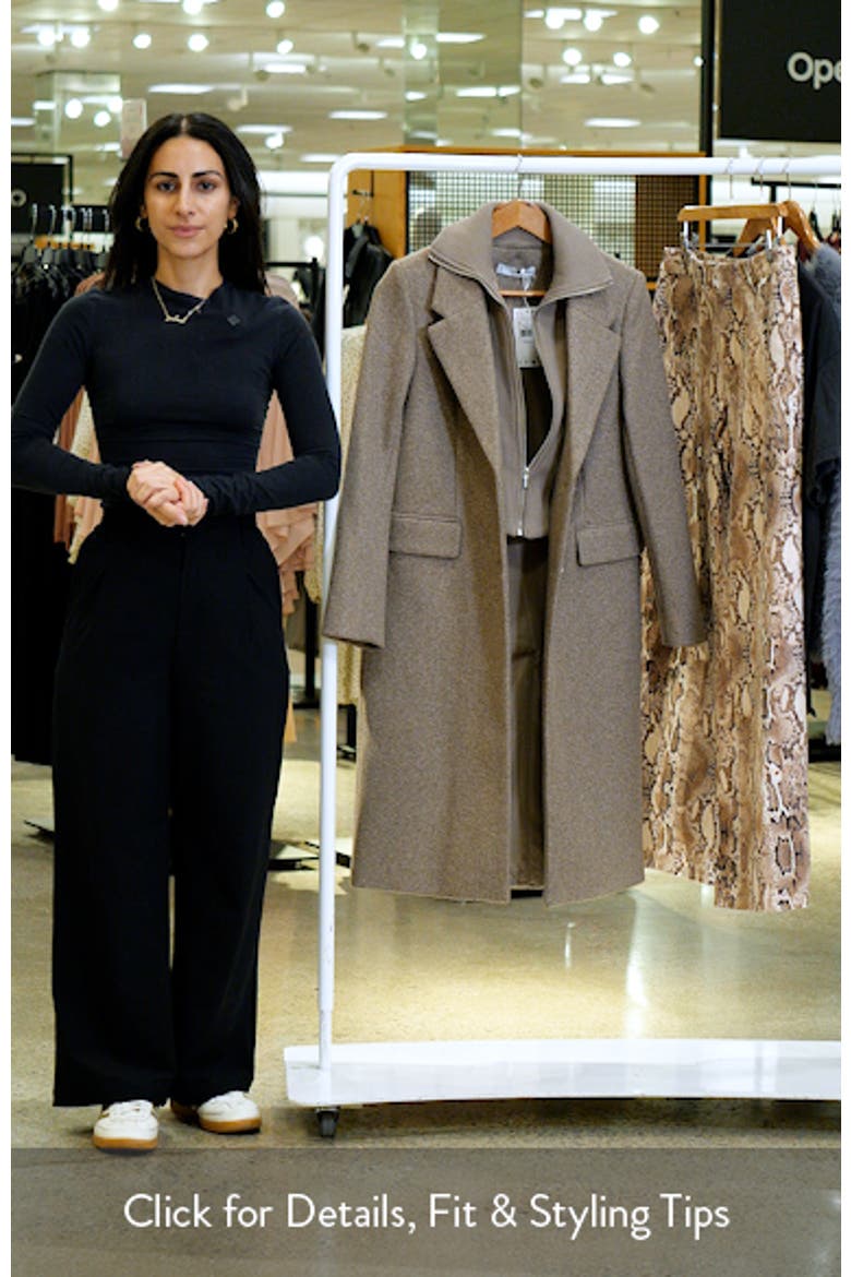 Notch Collar Coat with Removable Bib Insert video
