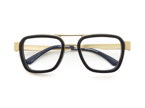Caddis Bandit | Reading Glasses in Matte Gold - Matte Black  product