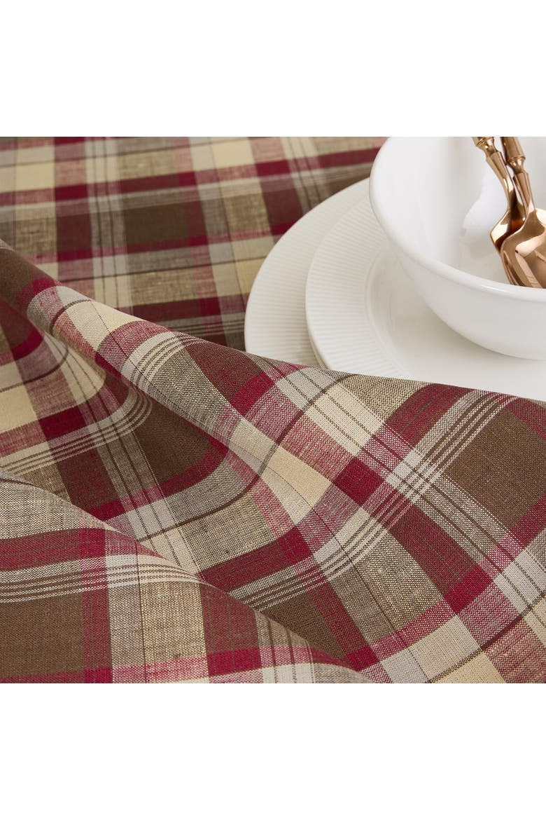 Linen Tablecloth - Rustic Plaid, Alternate, color, Rustic Multicolor