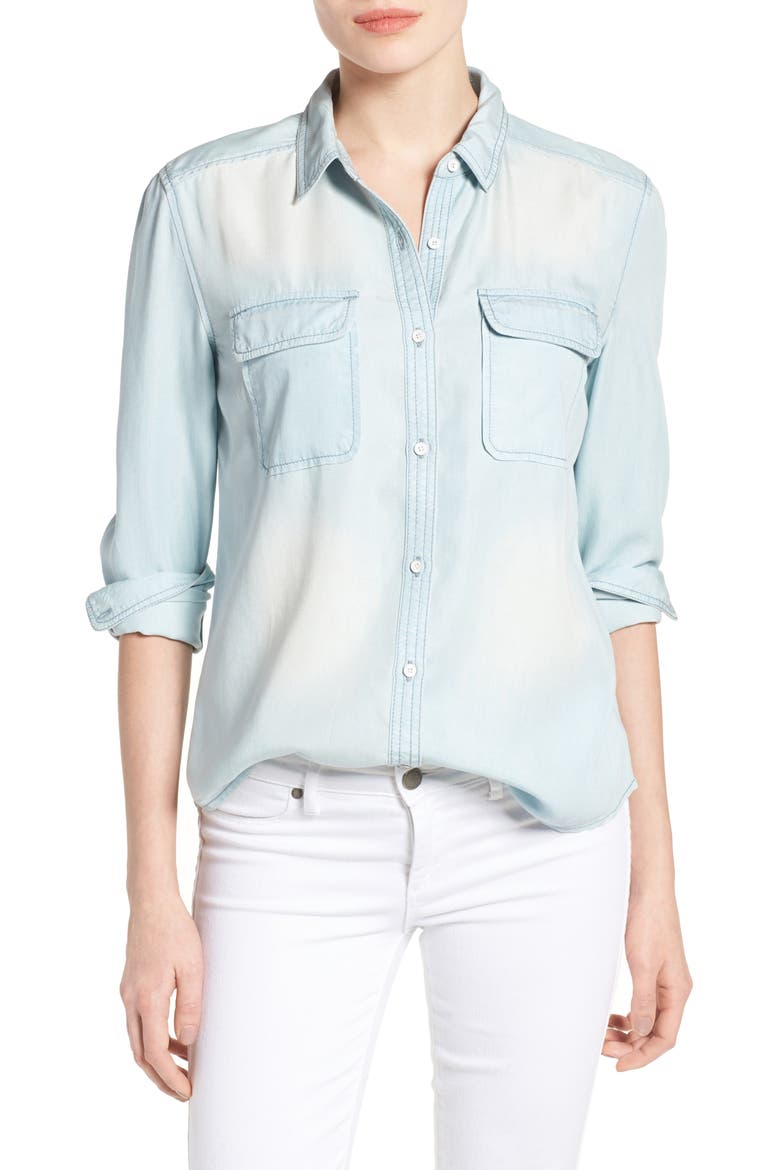 Denim Shirt, Main, color, SUPER BLEACH