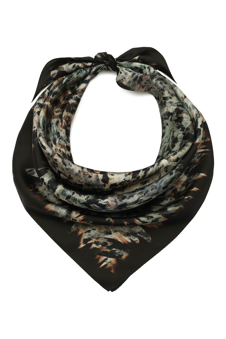 Canter Script Square Scarf, Main, color, FAWN BROWN