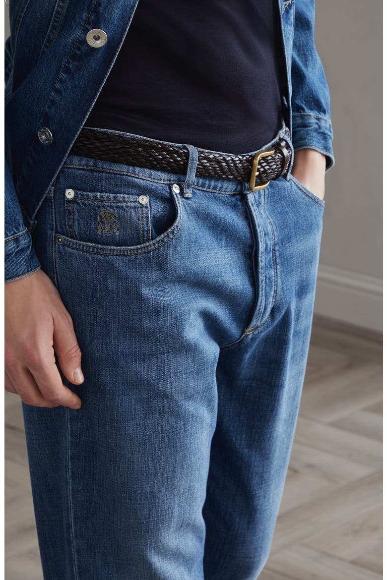 Lightweight denim trousers, Alternate, color, Medium Denim