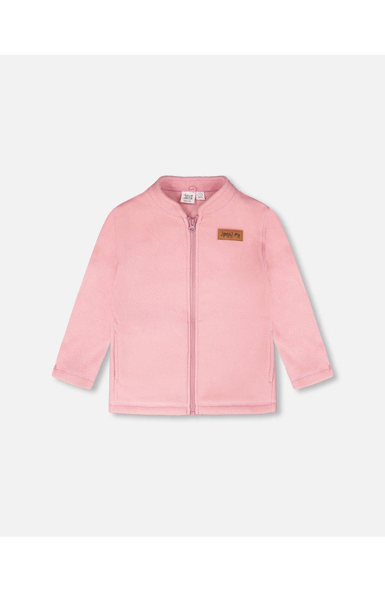 Deux par Deux 3-in-1 Two-Piece Mid-Season Outerwear with Solid Pants Set, Alternate, color, Pink With Printed Butterflies