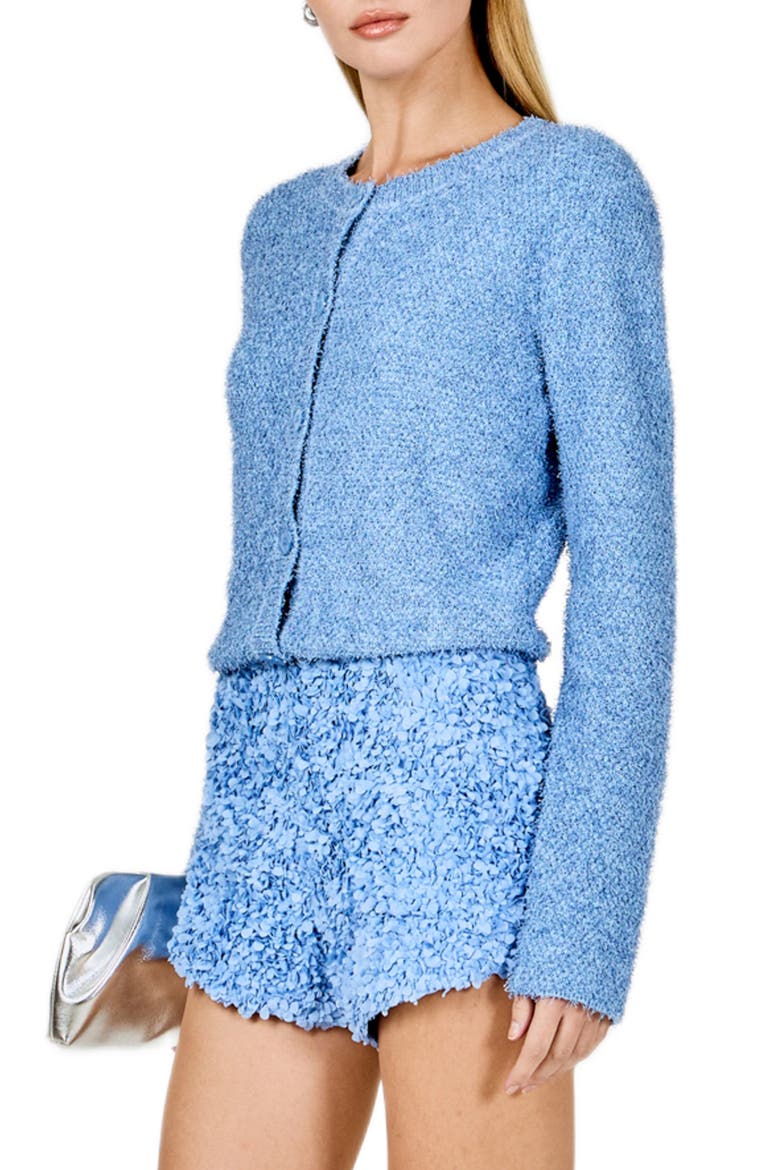Button Front Cardigan, Alternate, color, BLUE