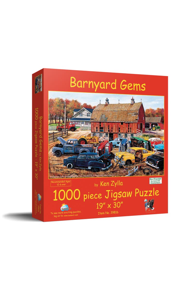 Barnyard Gems 1000 piece Jigsaw Puzzle for Adults, Main, color, Multicolor
