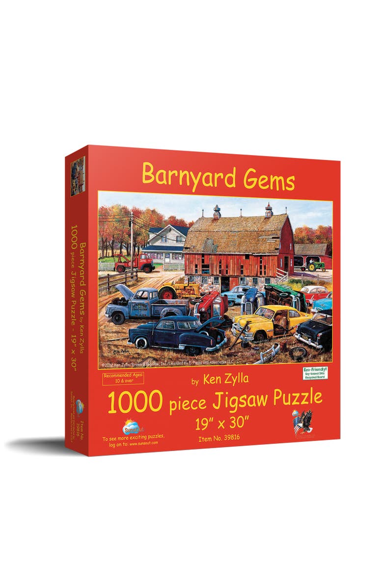 Sunsout Barnyard Gems 1000 piece Jigsaw Puzzle for Adults, Main, color, Multicolor