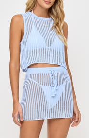 LSPACE Sander Open Stitch Cover-Up Tank