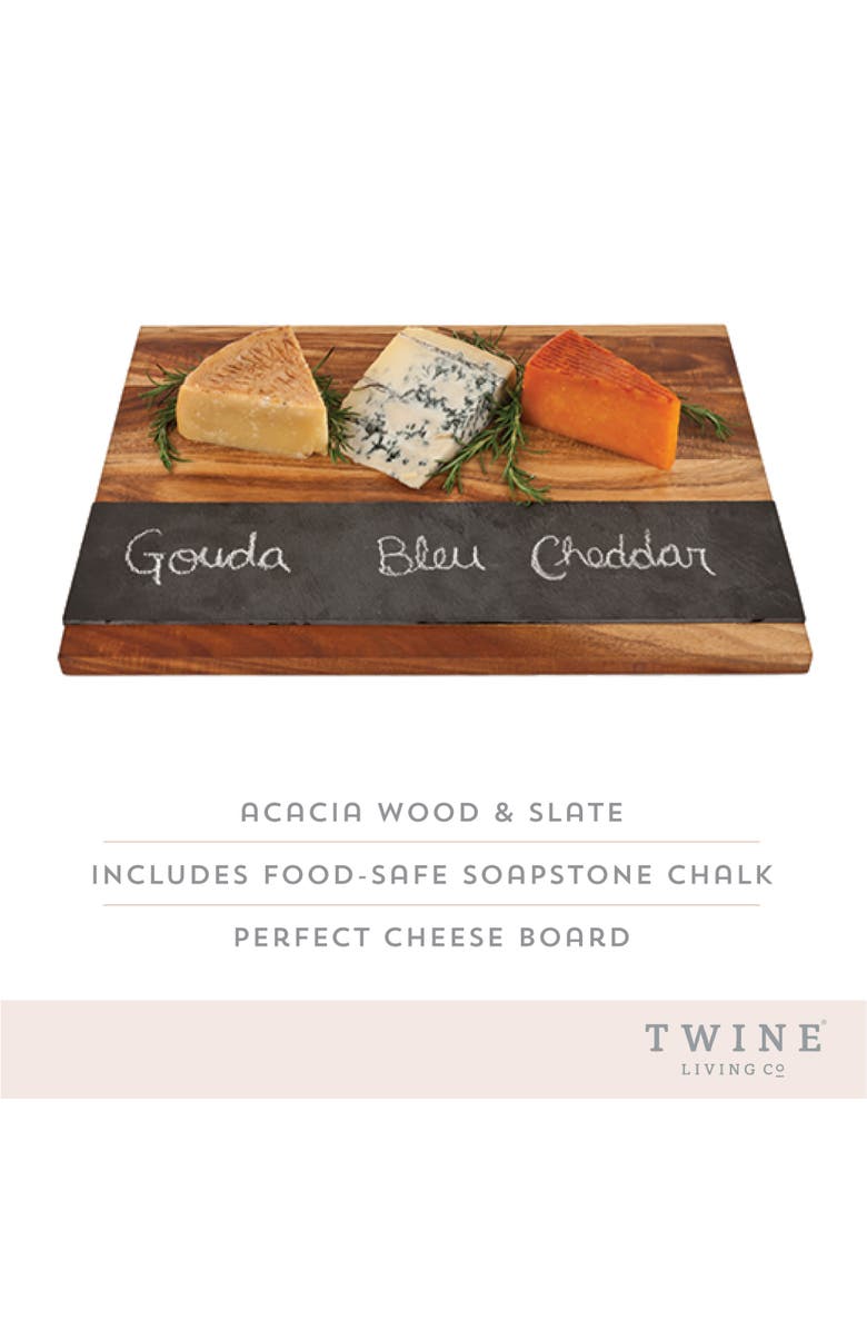 TWINE Wood & Slate Cheese Board, Alternate, color, Wood