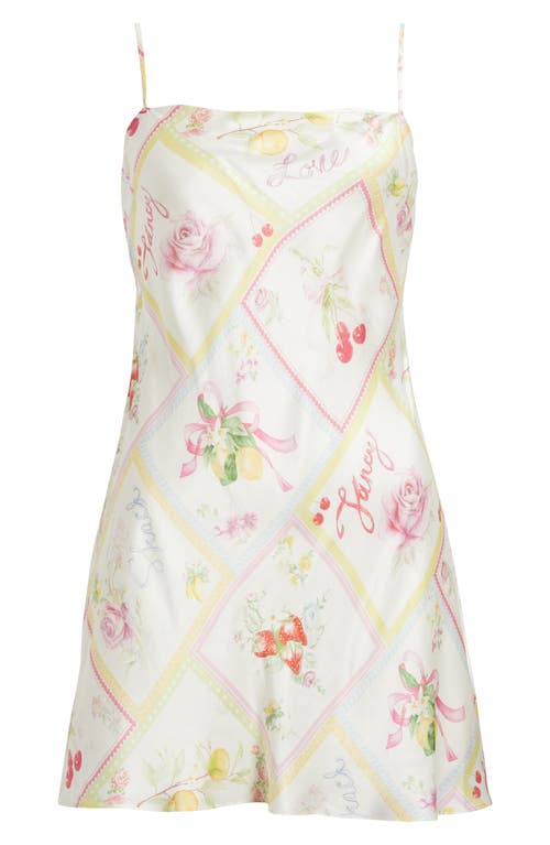 Loveshackfancy Cabi Silky Fruit Print Top