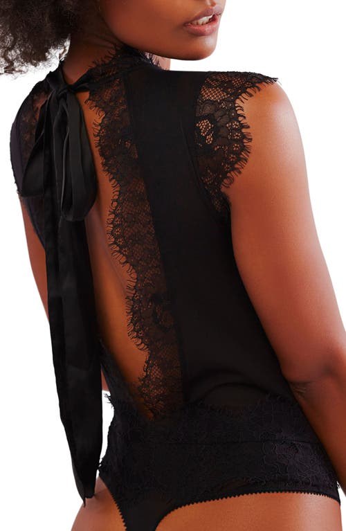 Free People Sweet Nothings Bodysuit In Black In Black