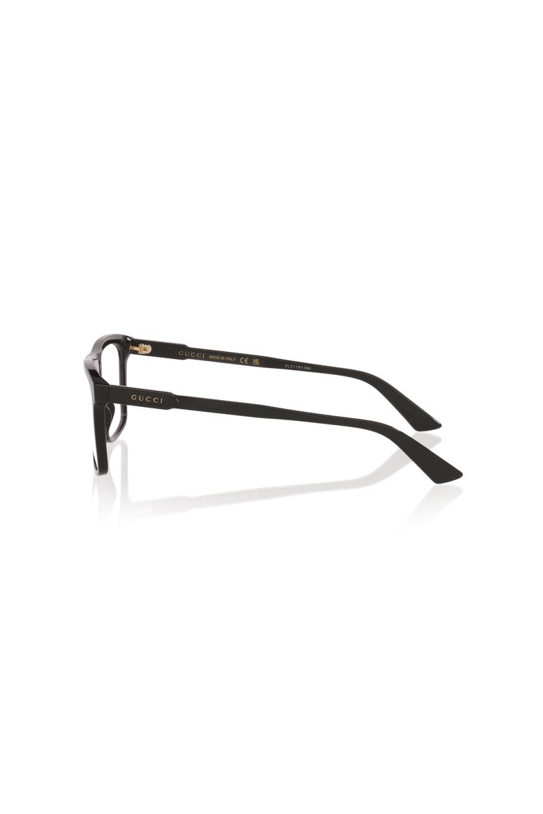 55mm Rectangle optical glasses, Alternate, color, Black
