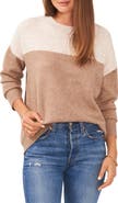 Vince Camuto Extended Shoulder Colorblock Sweater
