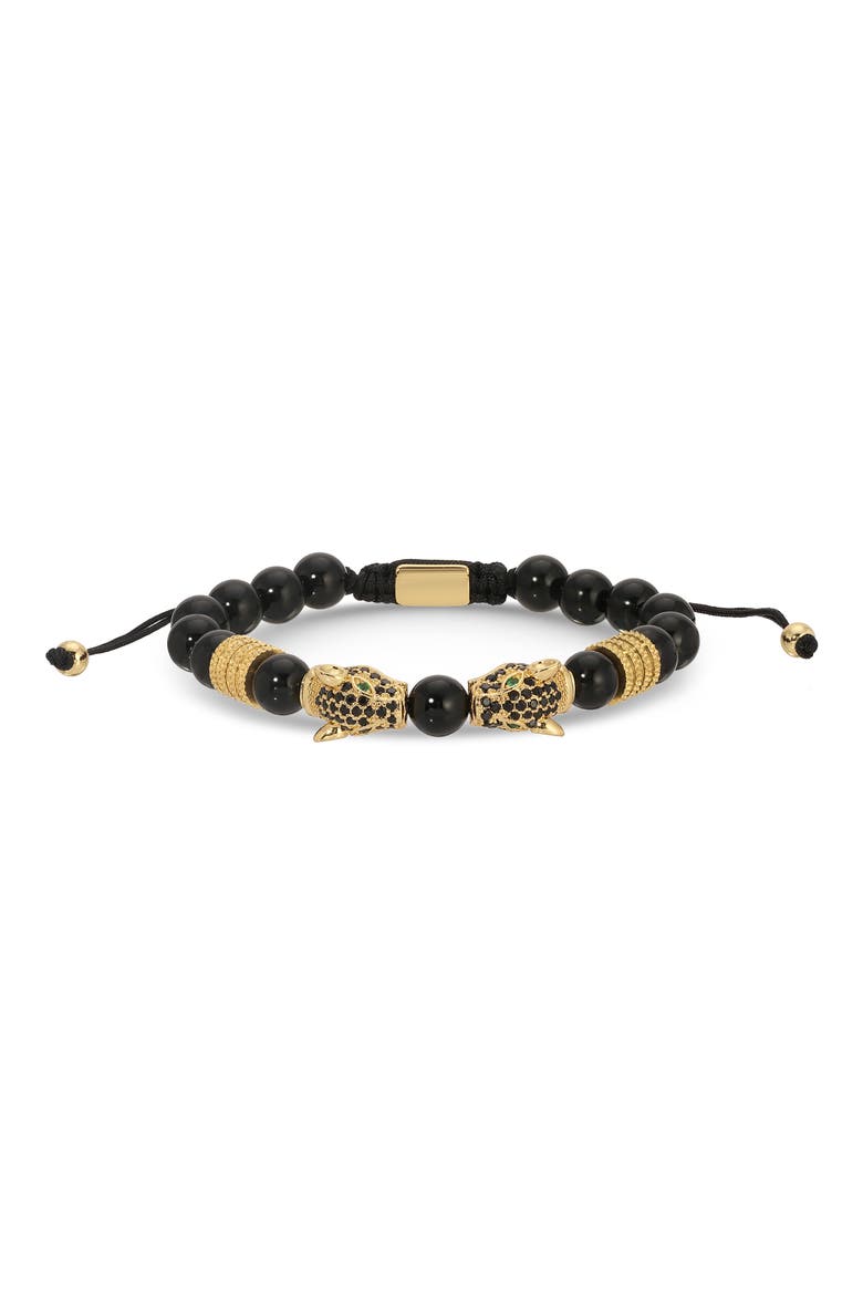 Men's Set of 3 Mickey Beaded Bracelets, Alternate, color, GOLD