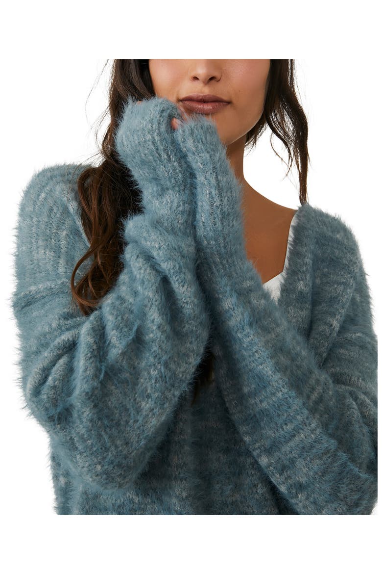 Serendipity V-Neck Sweater, Alternate, color, STORM COMBO