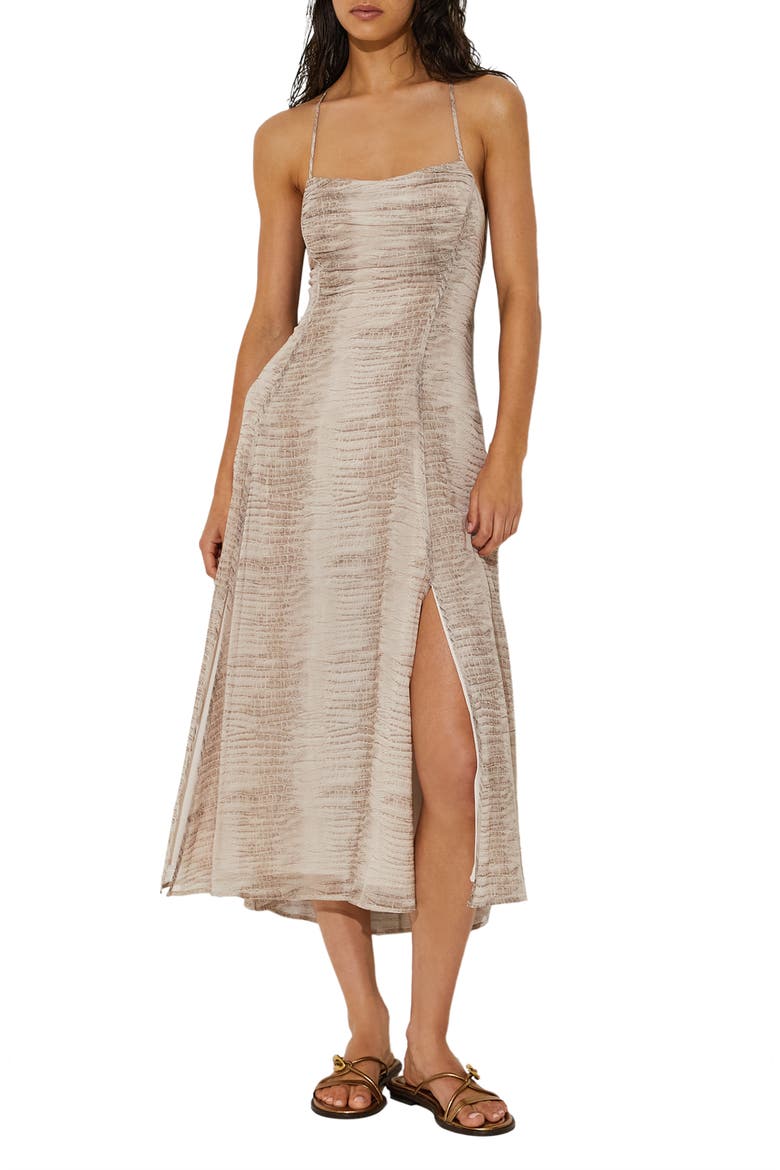 Eloise Midi Cover-Up Dress, Main, color, NEUTRAL
