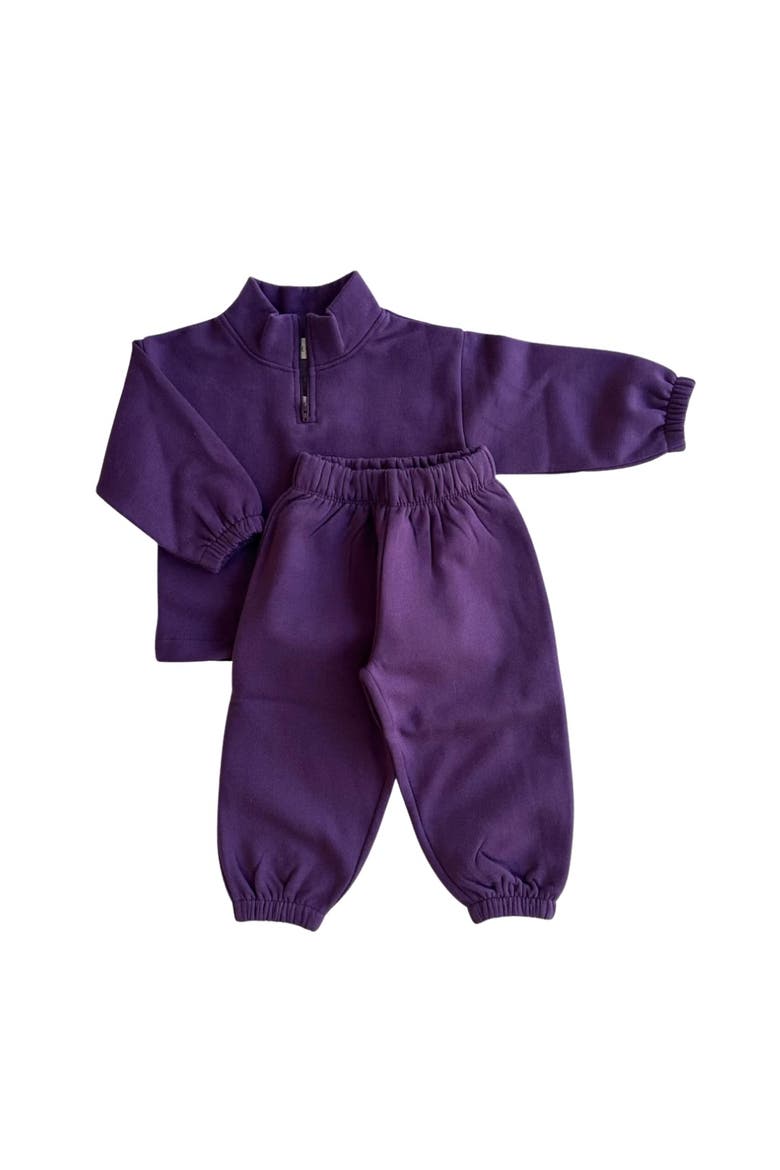 Brooks Quarter-Zip Set, Main, color, Blackberry