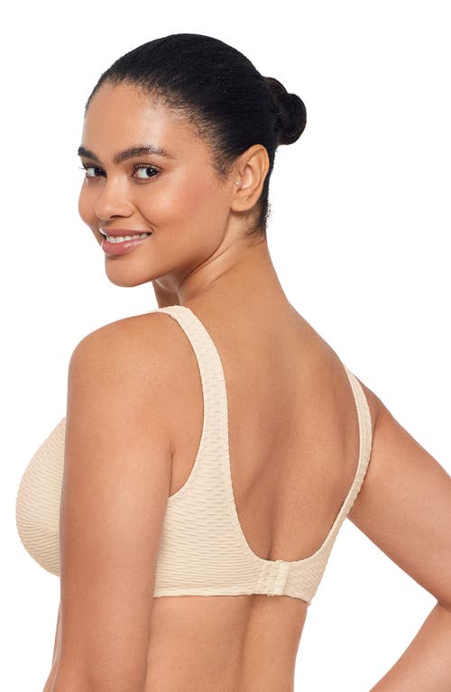 S3 Novelty Texture Wrap Bralette Swim Top In Pearl