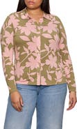 Sanctuary Dreamer Floral Knit Button-Up Shirt