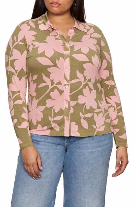 Dreamer Floral Knit Button-Up Shirt