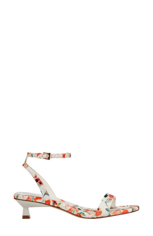 Marc Fisher Ltd Alona Ankle Strap Kitten Heel Sandal In White