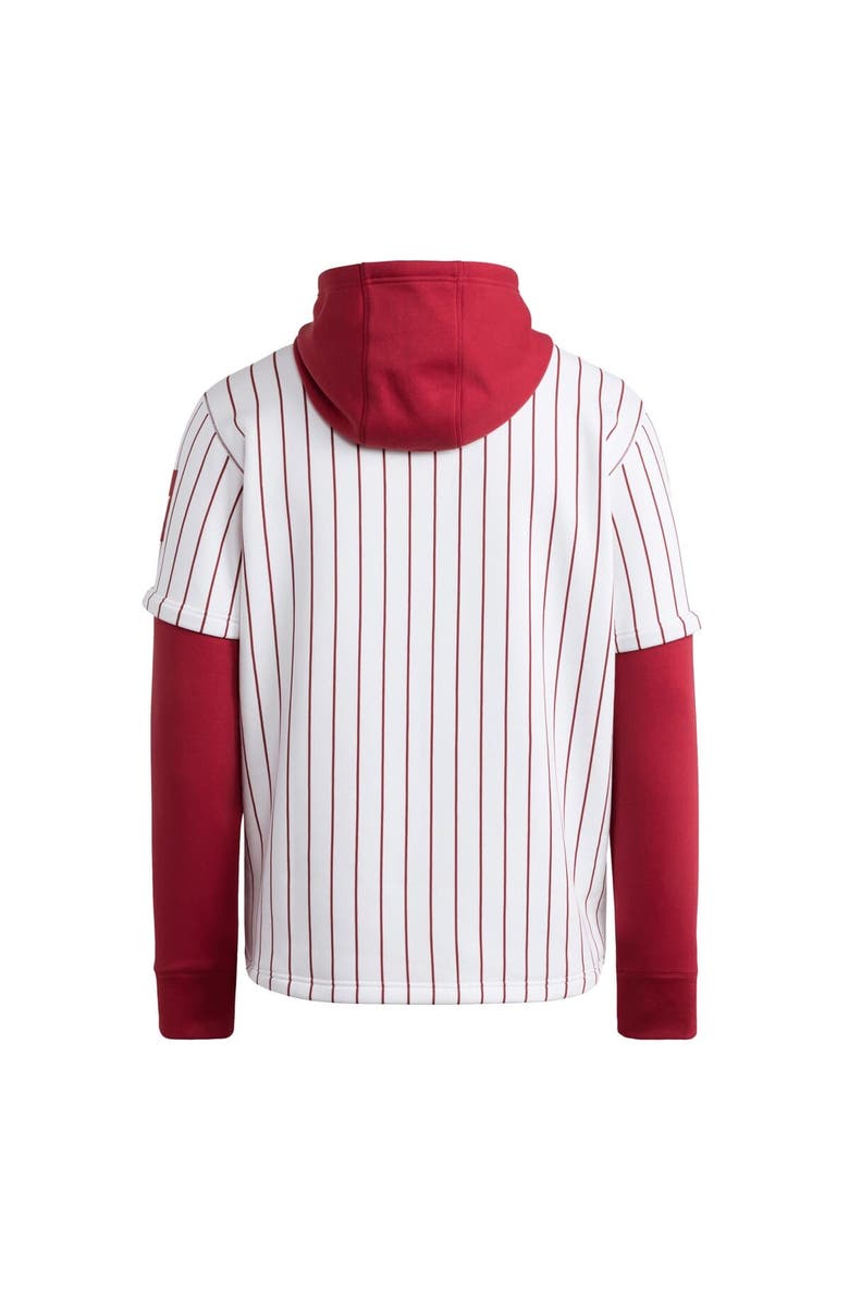 adidas Men's adidas White/Crimson Indiana Hoosiers Baseball Hoodie, Alternate, color, 