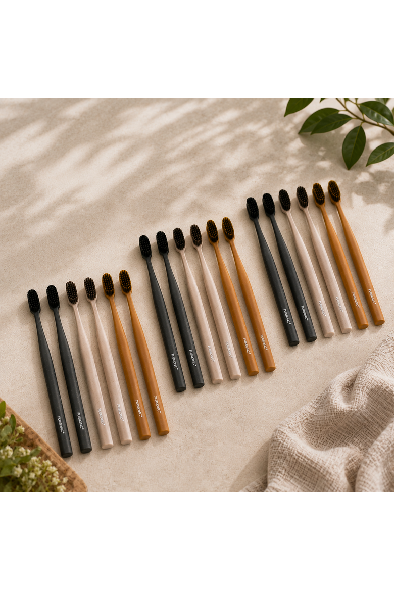 Eco Essentials Bundle 3 Packs of 100% Cedarwood Toothbrushes, Alternate, color, Multicolor