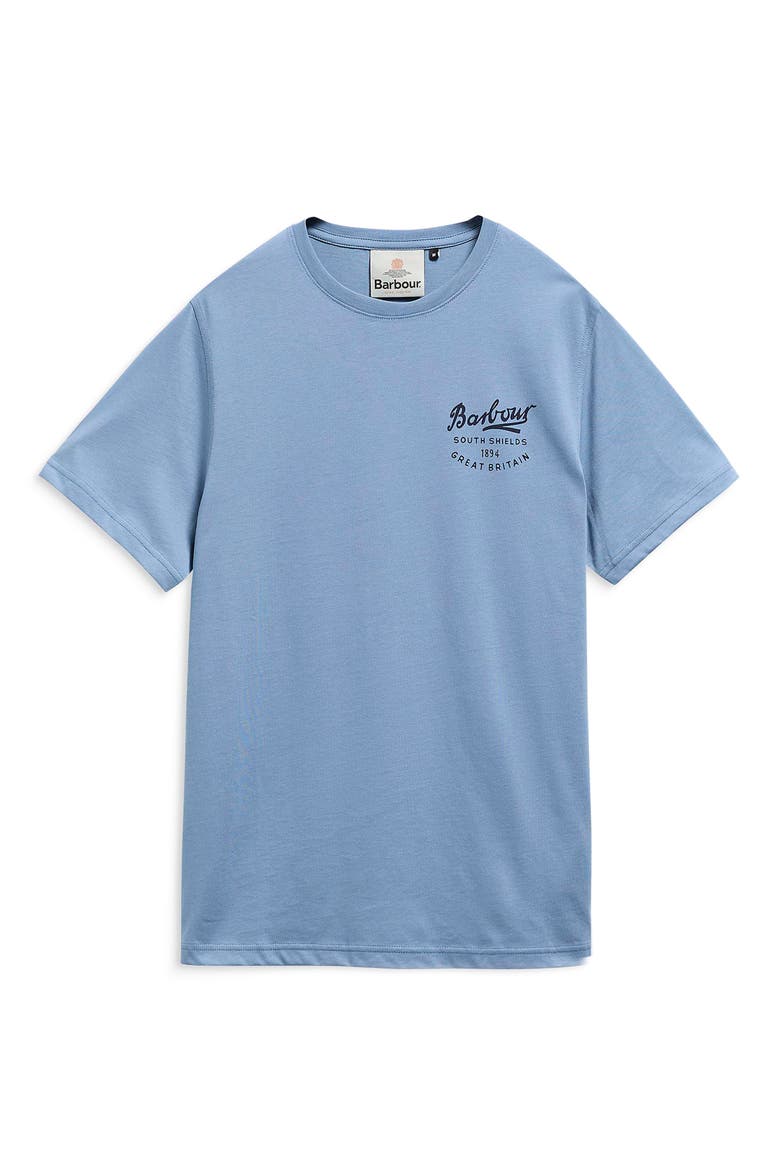 Script Graphic T-Shirt, Alternate, color, TARN BLUE