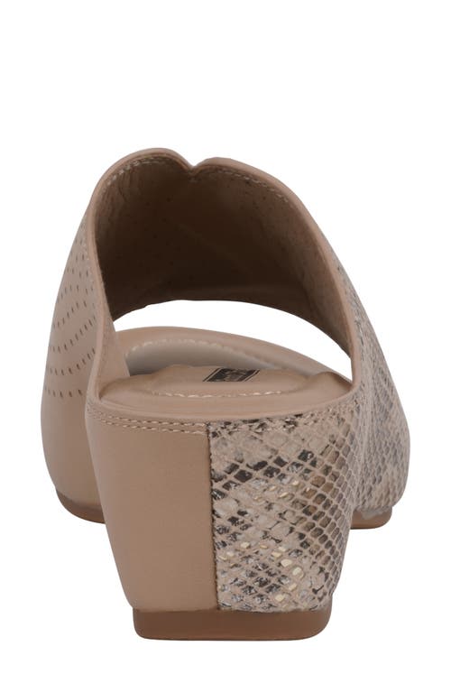 Gc Shoes Dacia Wedge Slide Sandal In Tan