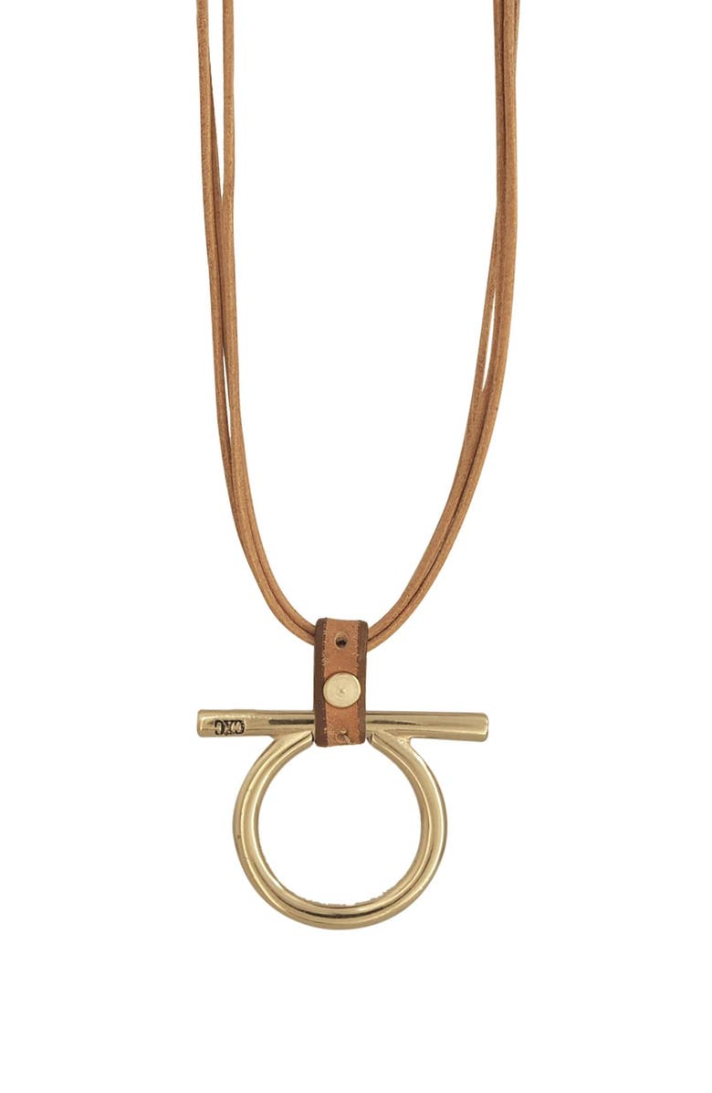 CXC Omega Long Necklace, Main, color, Gold