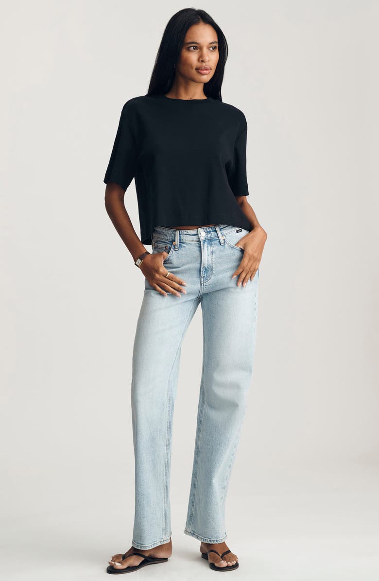 Mavi Jeans Riley Crewneck T-Shirt, Alternate, color, Black