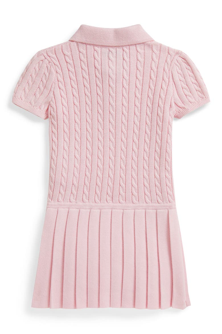 Cable Sweater Dress, Alternate, color, HINT OF PINK