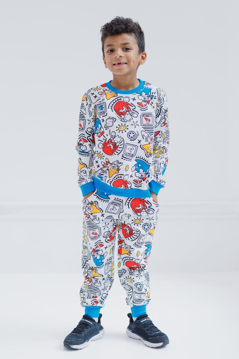 Sonic the Hedgehog French Terry Sweatshirt & Pants Set, Alternate, color, White