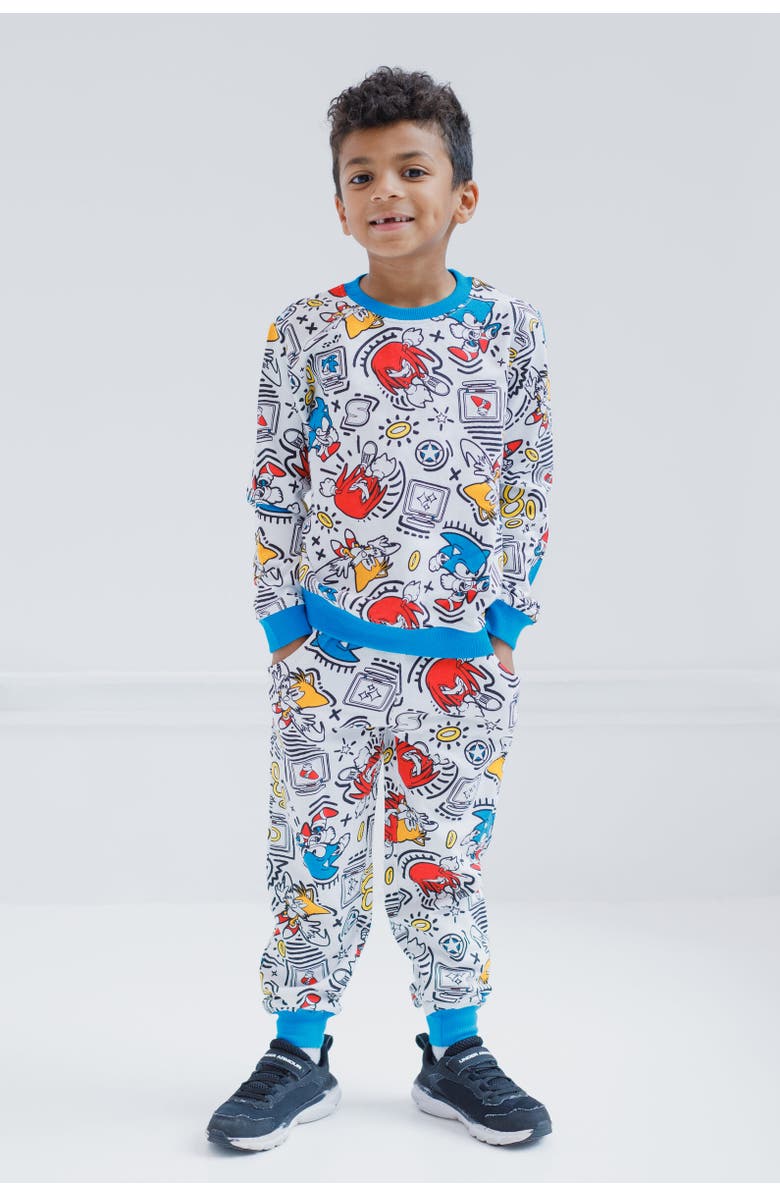 SEGA Sonic the Hedgehog French Terry Sweatshirt & Pants Set, Alternate, color, White