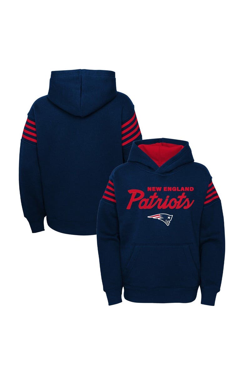 Outerstuff Youth Navy New England Patriots The Champ Is Here Pullover Hoodie, Alternate, color, 