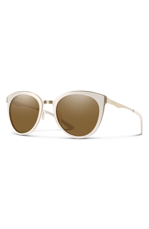 Smith Somerset 53mm Polarized Cat Eye Sunglasses In Metallic