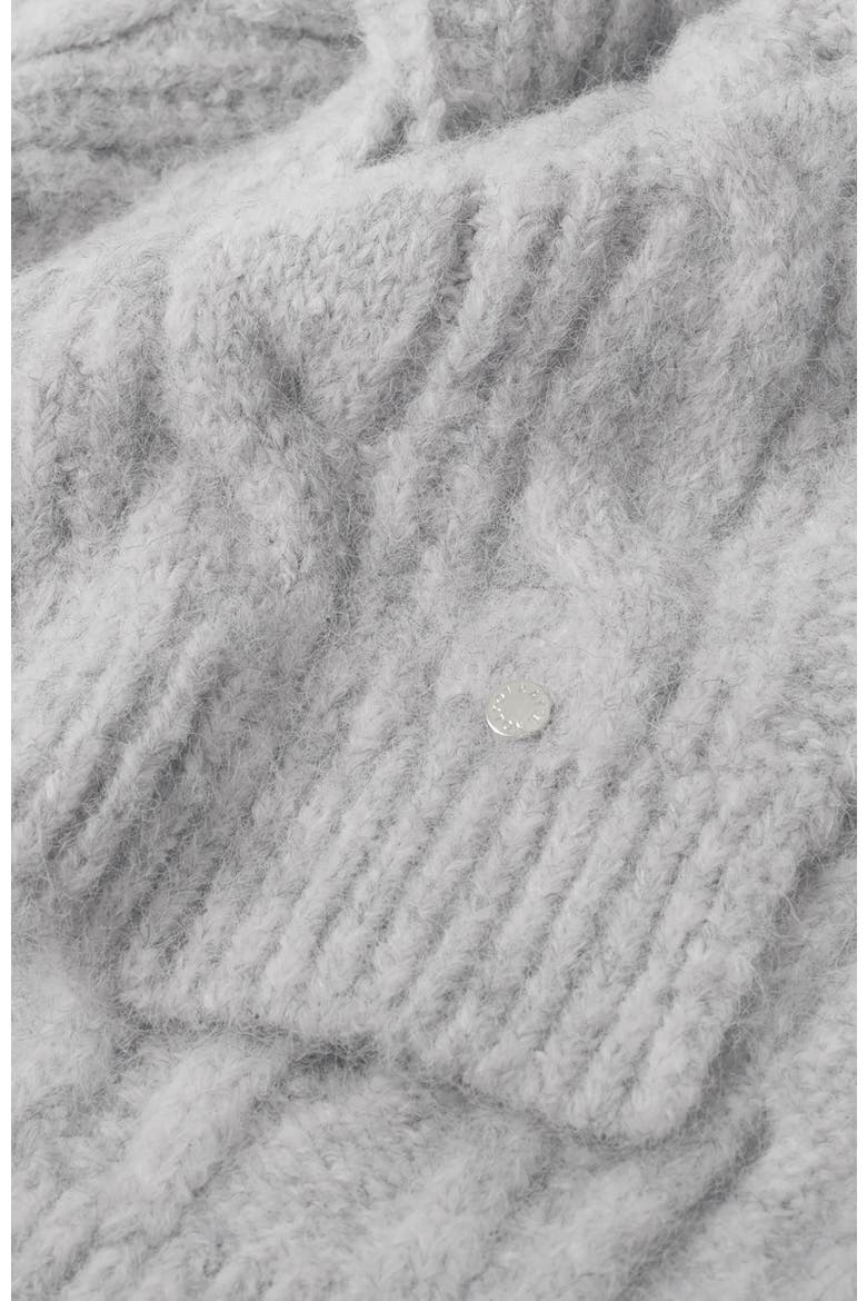 Cable Knit Scarf, Alternate, color, Light Grey
