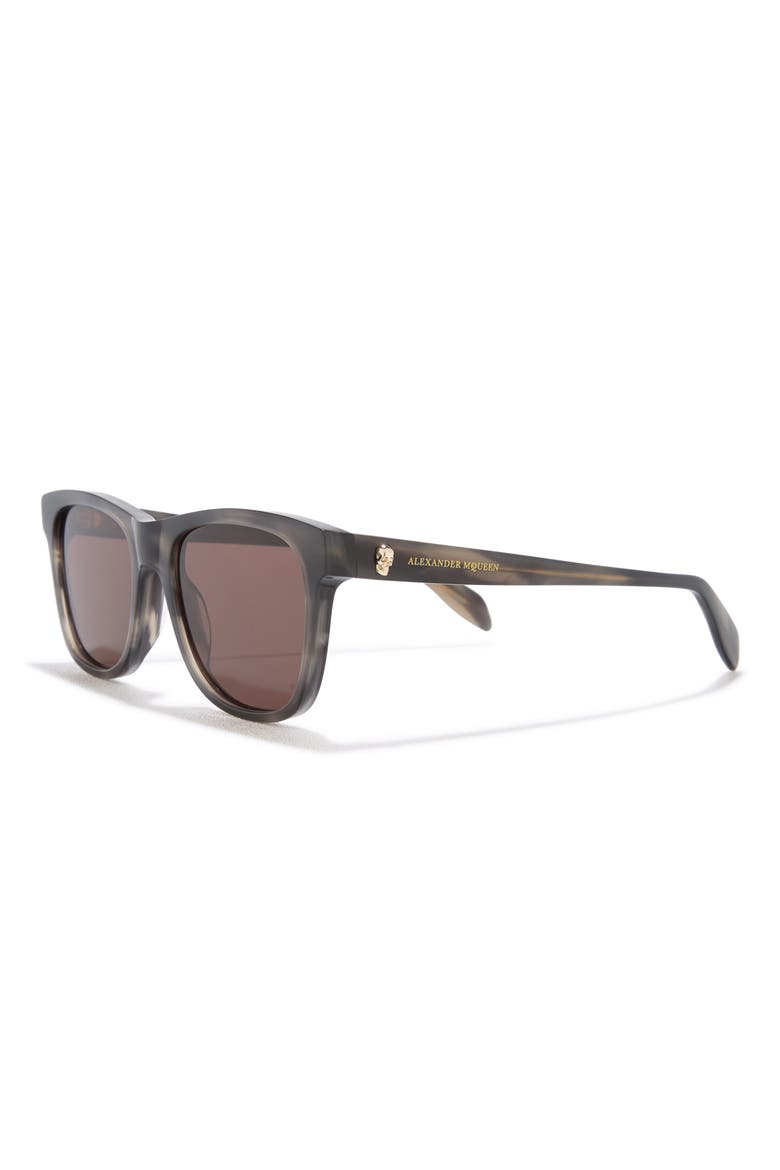54mm Square Sunglasses, Alternate, color, GREY GREY BROWN