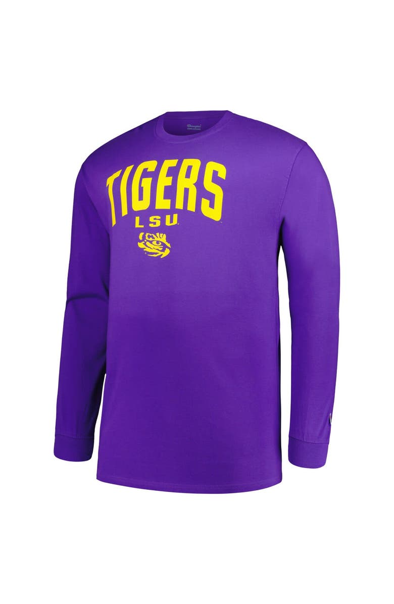 Champion Men's Champion Purple LSU Tigers Big & Tall Arch Long Sleeve T-Shirt, Alternate, color, 