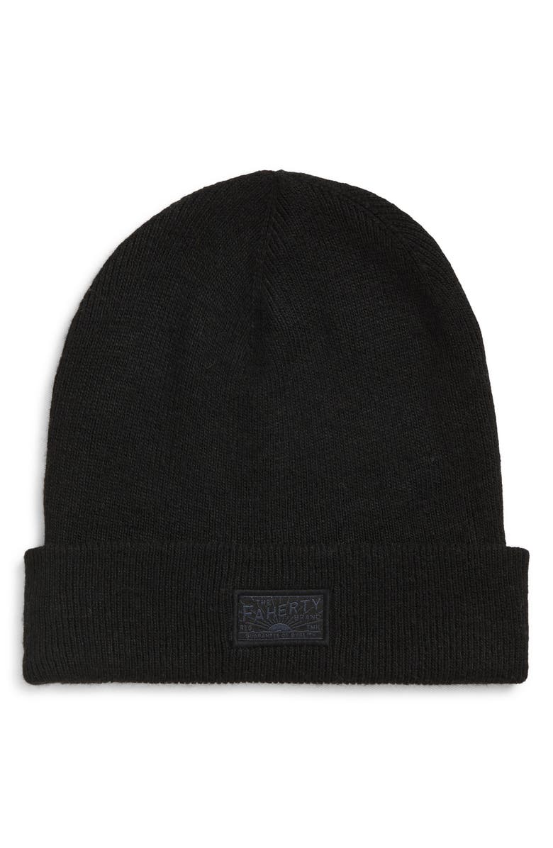 Faherty Essential Beanie, Main, color, Black