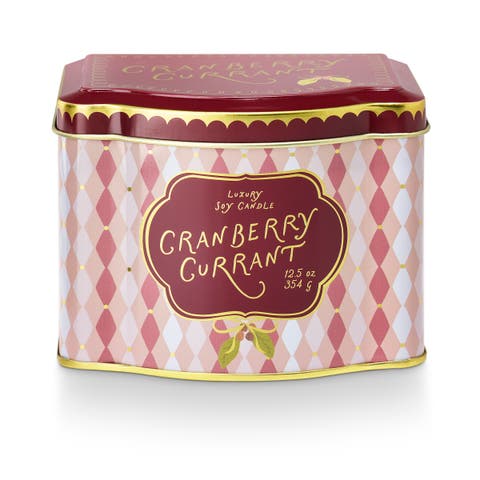 Fa La Lovely Cranberry Currant Printed Tin Candle